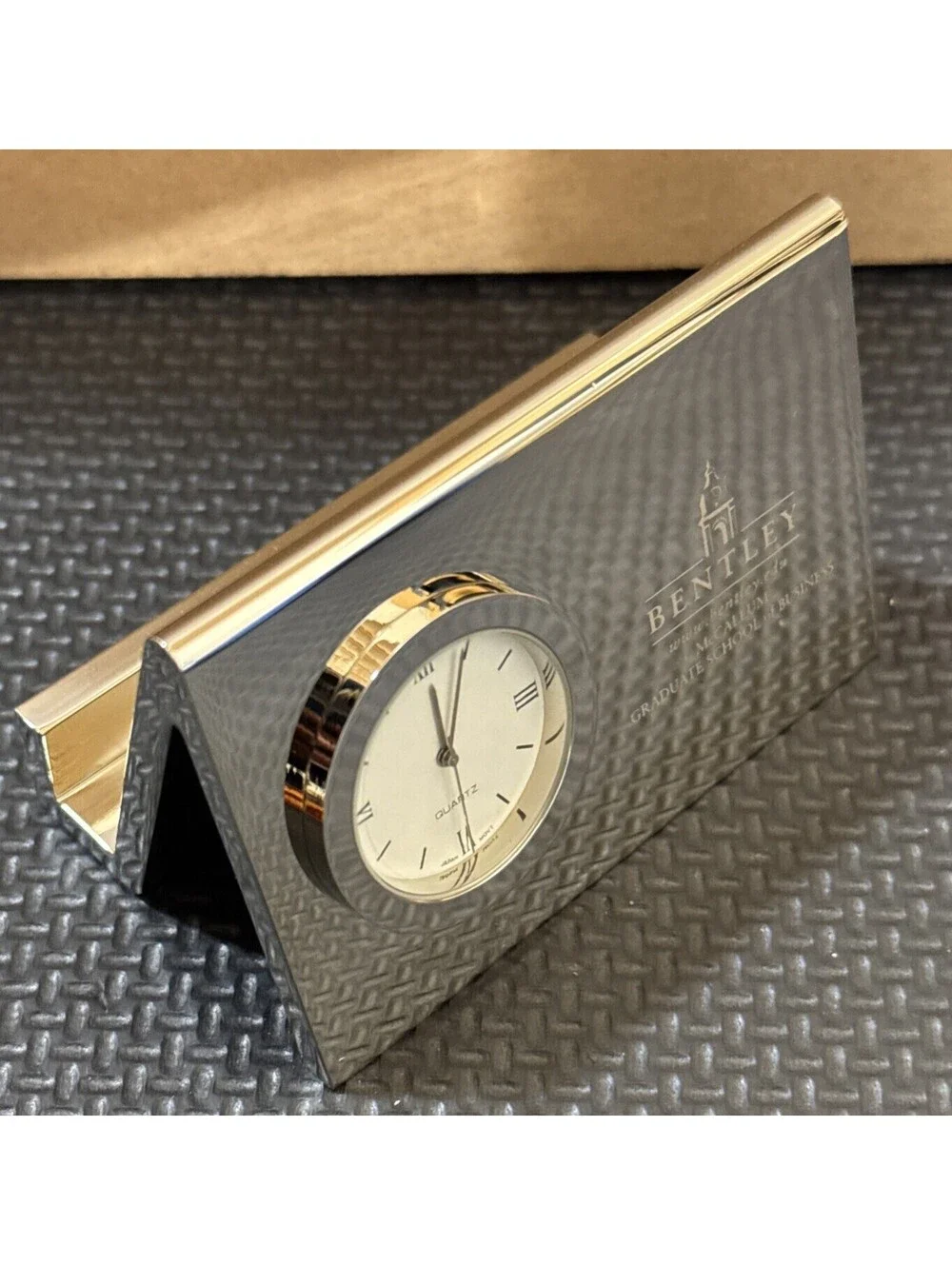 Bentley College McCallum Graduate School Of Business Desk Clock Card Holder